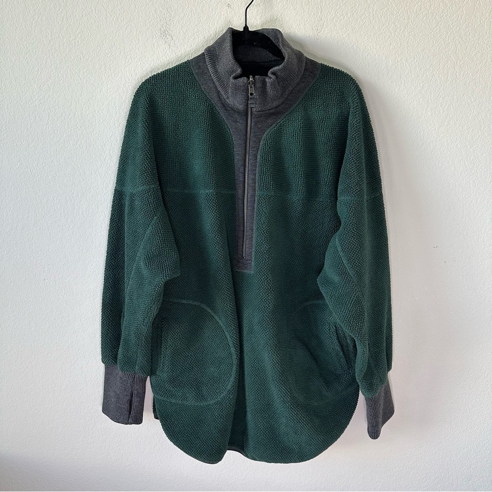 FREE PEOPLE MOVEMENT Mountain Dreamin' Reversible Pullover Green SZ L - Picture 3 of 11